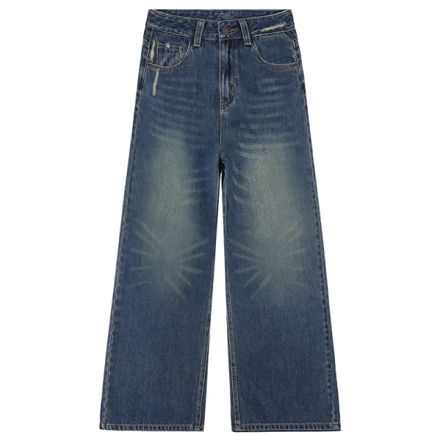Women's All match Loose fitting Mopping Pants Dark Blue Pants - Shop at LoveMi