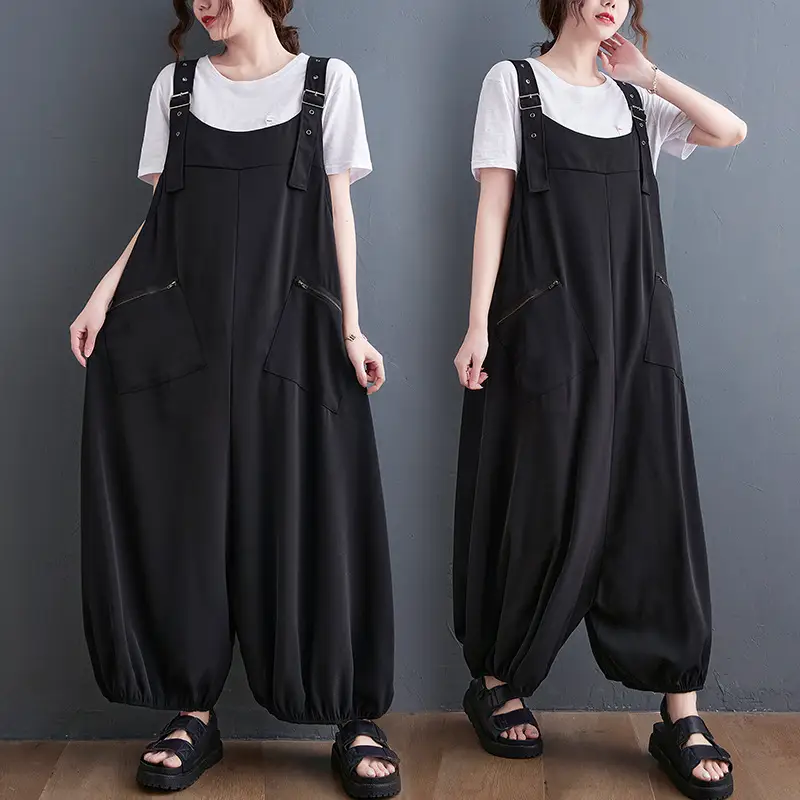 Women's Loose Western Style Fashion Work Clothes Casual Overalls
