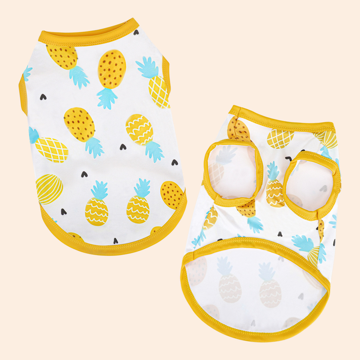 Cat Dog Sling Fruit Sunflower Printed Breathable Pet Clothes
