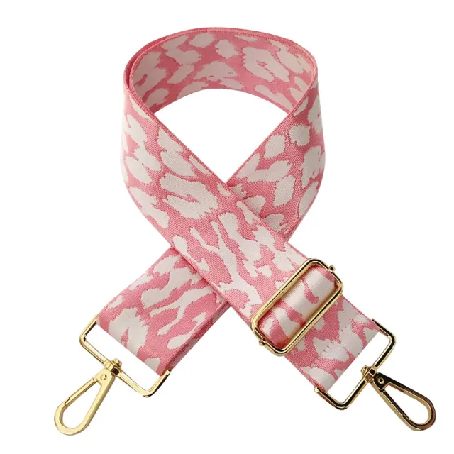 Adjustable Wide Shoulder Strap Accessory Embroidery Pink - Shop at LoveMi