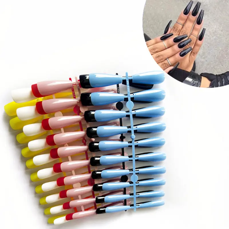 Ultra-Long Pointed Solid Color Strip Wear Nail