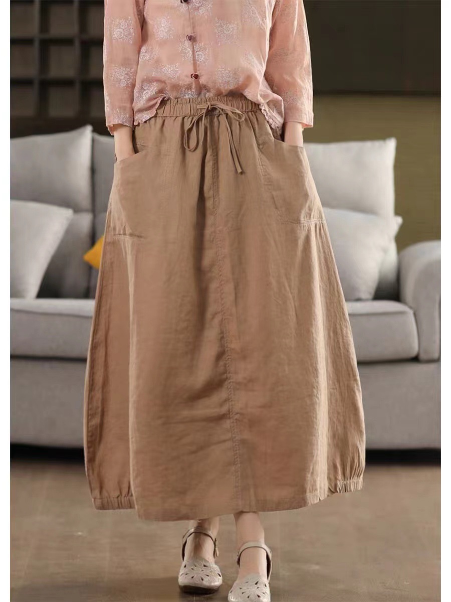 Sand-Washed A-Line Skirt, picture 3 of 10
