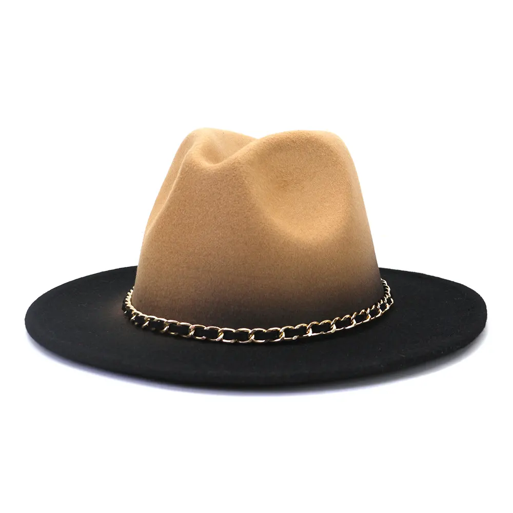 Painted Woolen Flat Brim Autumn and Winter British Style