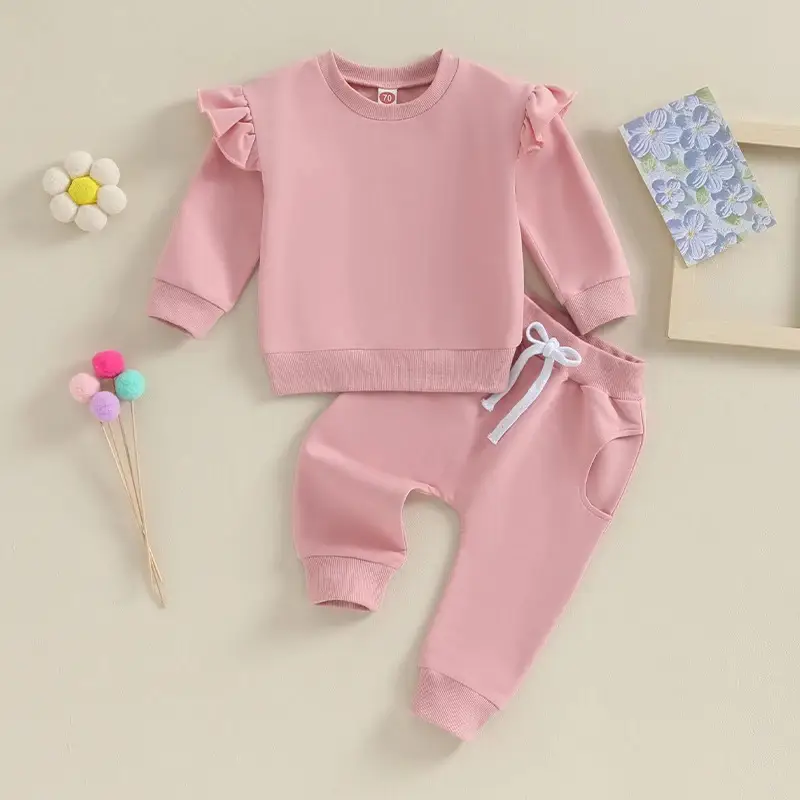 Autumn And Winter Boys Solid Color Long-sleeve Sweater Set Parent-child Children