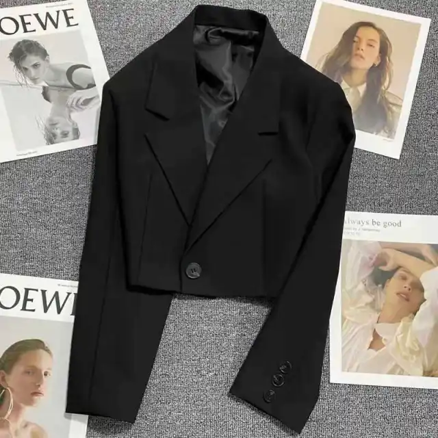 Versatile Fashion Slimming Student Fashion Suit Jacket Black - Shop at LoveMi