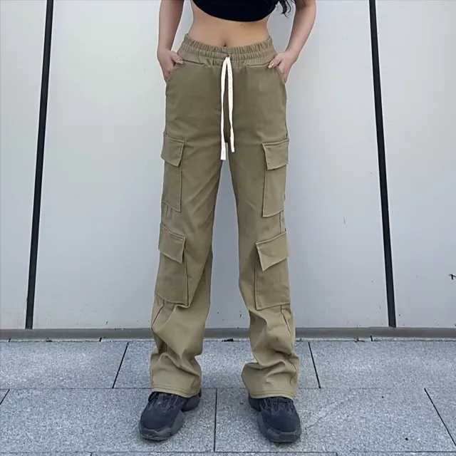 Street Multi pocket Cargo Pants Khaki - Shop at LoveMi