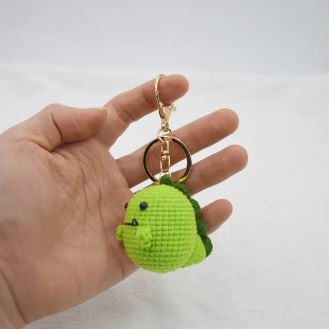 Mini Dinosaur Handmade Keychain Pendant Green Gold Buckle - Shop at LoveMi