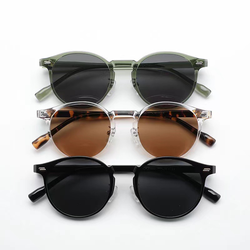 Japanese-style Retro Sunglasses Women's Trendy Round - Image 3