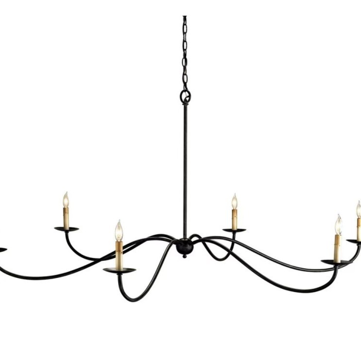 American Retro Style Copper Chandelier French Entry Lux Simple - Image 2