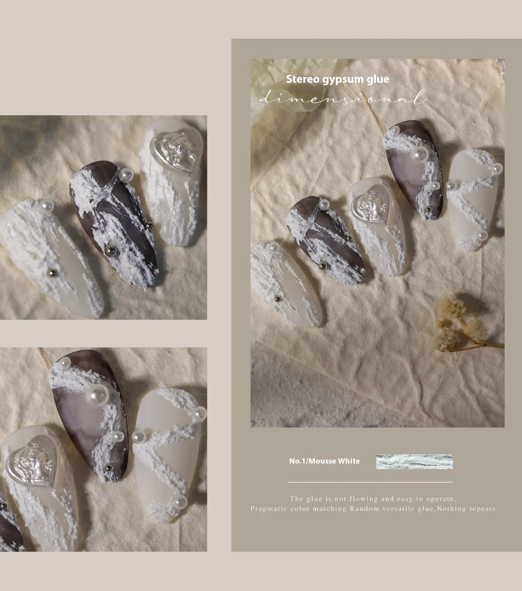 Three-dimensional Shaping Disposable Plaster Nail Relief Manicure