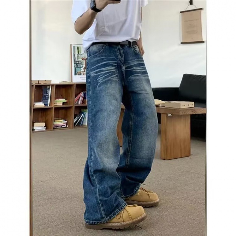 American High Street Niche Casual Straight-leg Jeans