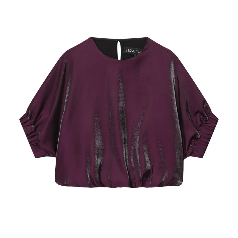 Balloon Top With Belt Slacks Suit - Top