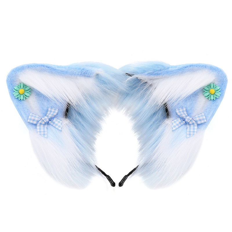 Comic Show Props Plush Simulation Animal Ears Belle Fox Ear Headdress 8