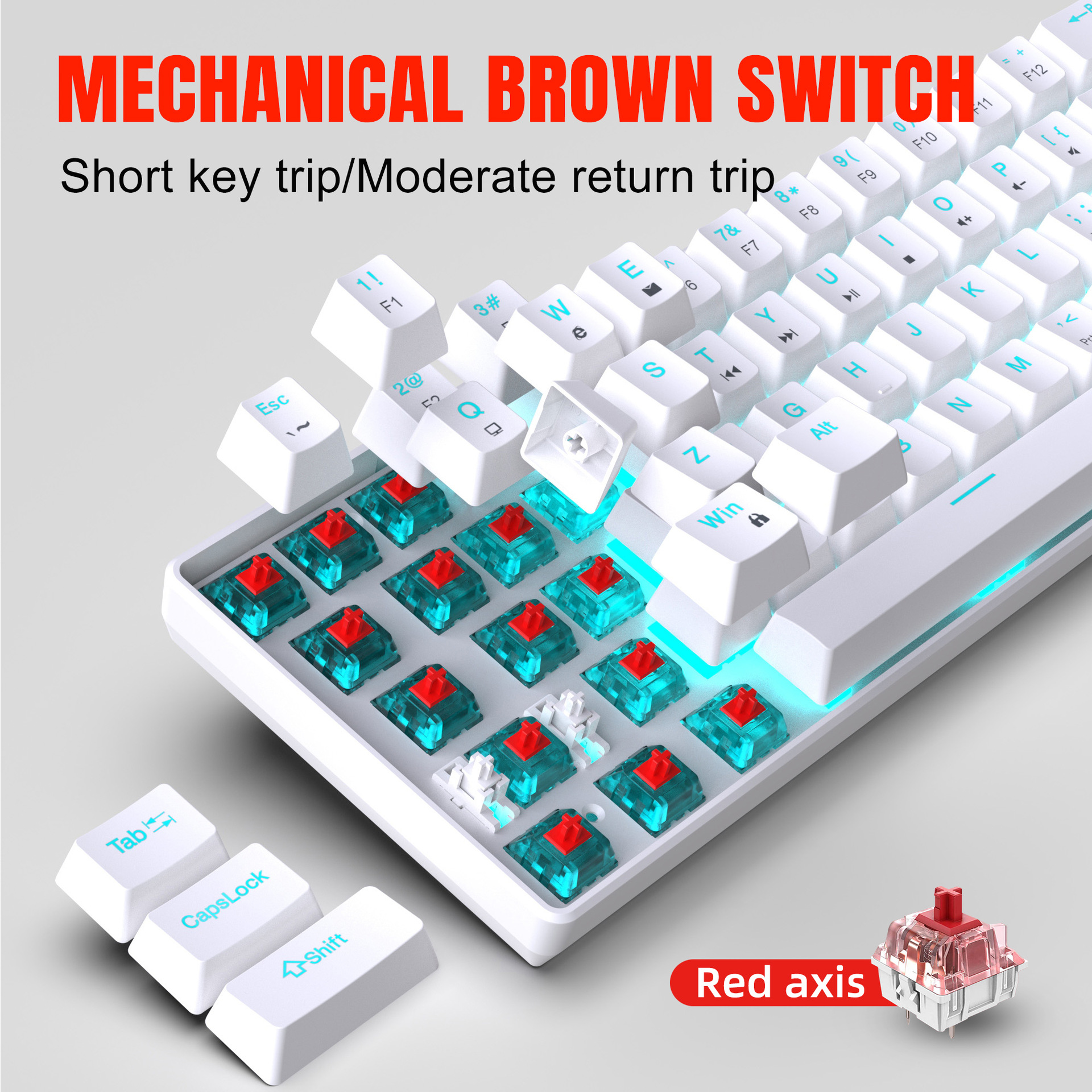 Title 18, Mechanical Gaming Keyboard Double Injection Key...