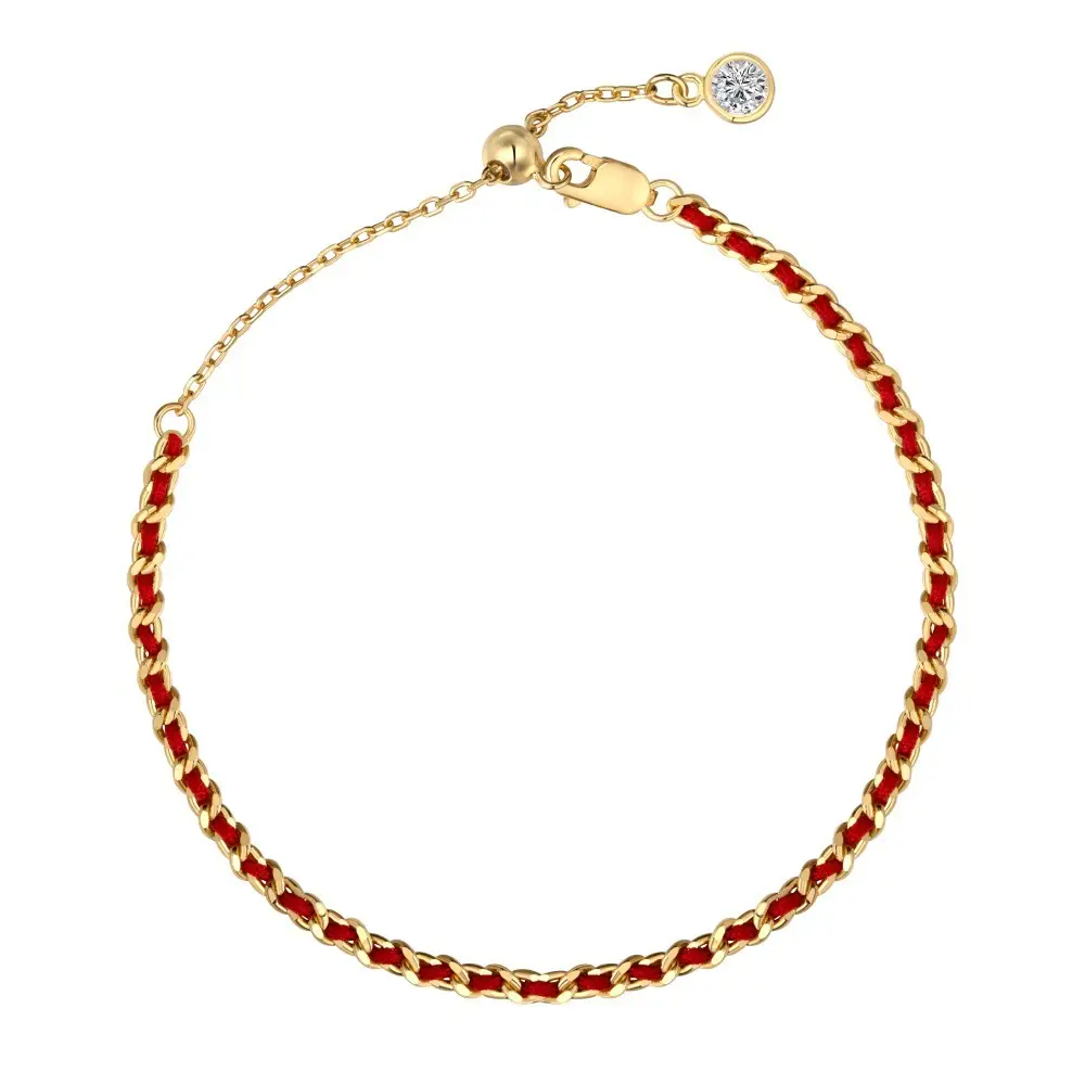 Women's Sterling Silver Bracelet New Chinese Style Life Red Rope Lucky