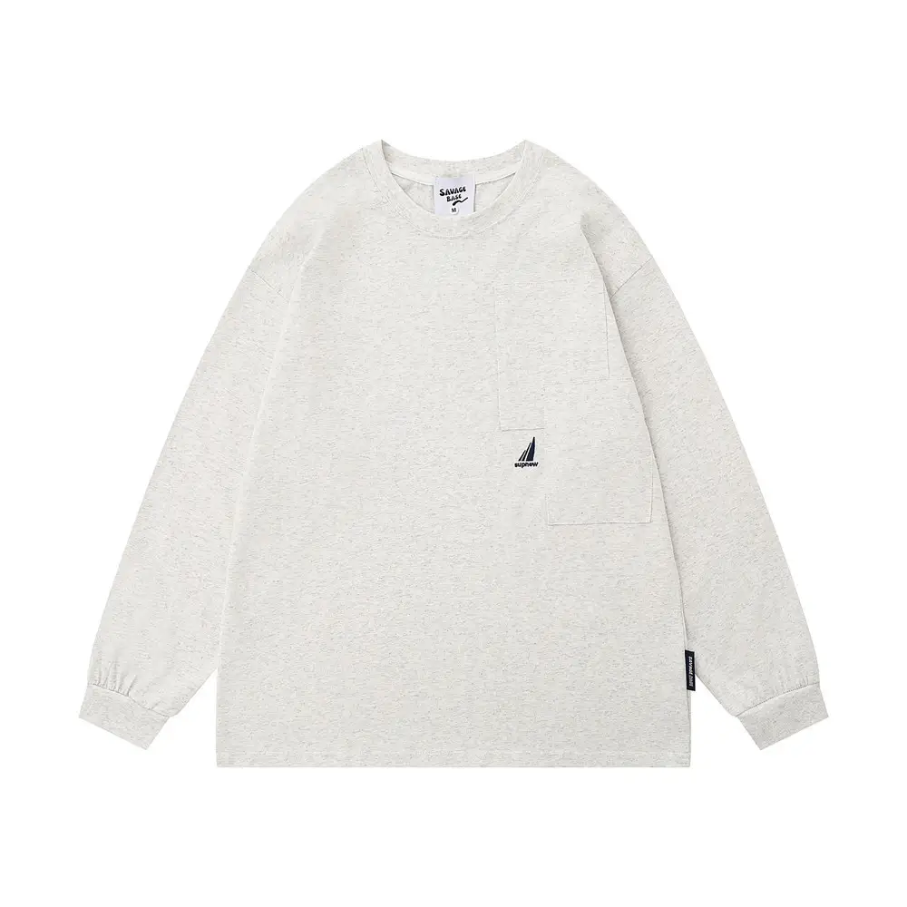 Loose Cotton Long Sleeves T-shirt Men's Design Sense