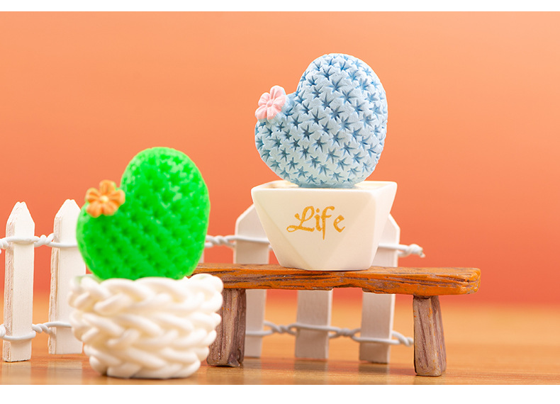 Title 7, Resin Cactus Plant Table Decorations Ornaments