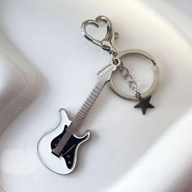 Y2g Electric Guitar XINGX Pendant Bass Keychain Guitar Keychain White - Shop at LoveMi
