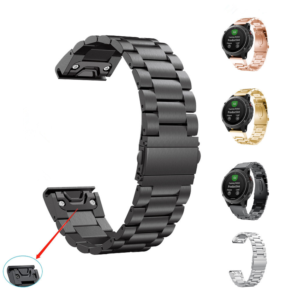 Quick-release Three-link Metal Watch Strap