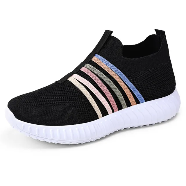 Women's Casual Shoes Breathable Mesh Surface Plus Size Soft Bottom Pumps Black - Shop at LoveMi