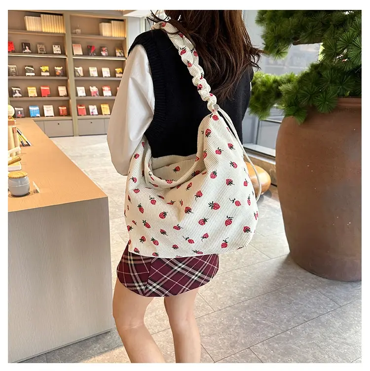 Women's Corduroy Corduroy Strawberry Cross-body Bag