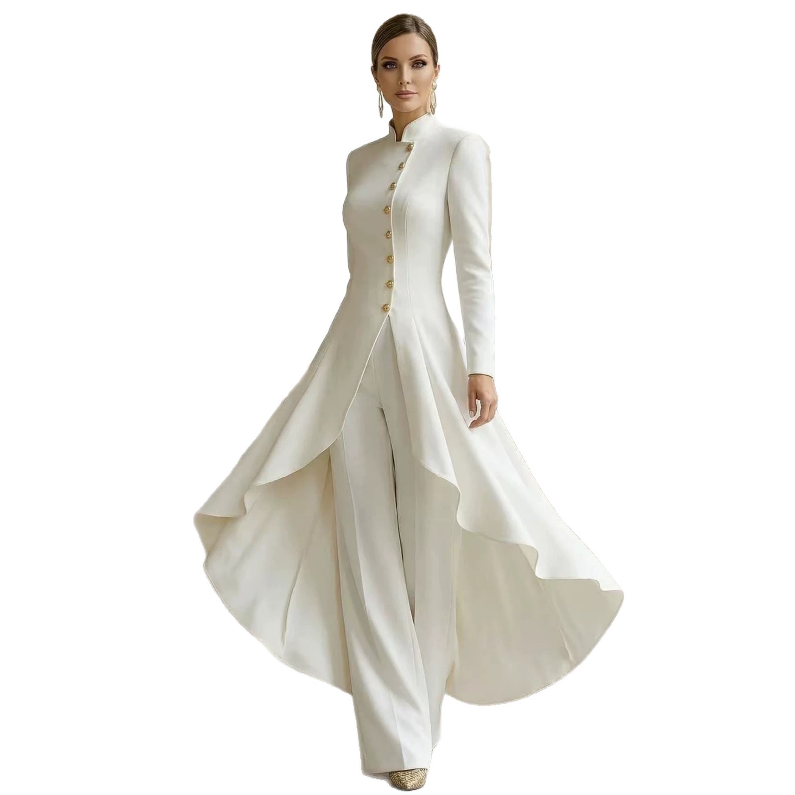 Fashionable Solid-color Belted Suit Set For Women 6