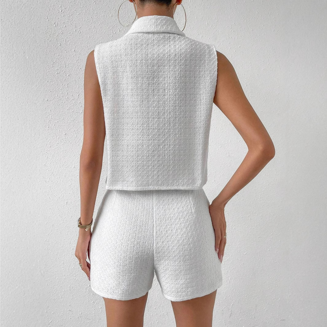 Women's Fashion Retro Tweed French Suit