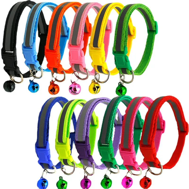 Plush Doll Collar With Colorful Buckle, Reflective