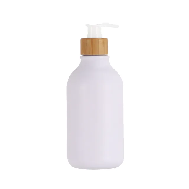 Push Round Shoulder Frosted Lotion Bottle PET Plastic Shampoo Bottle Shower Gel Baiping White Bamboo - Shop at LoveMi
