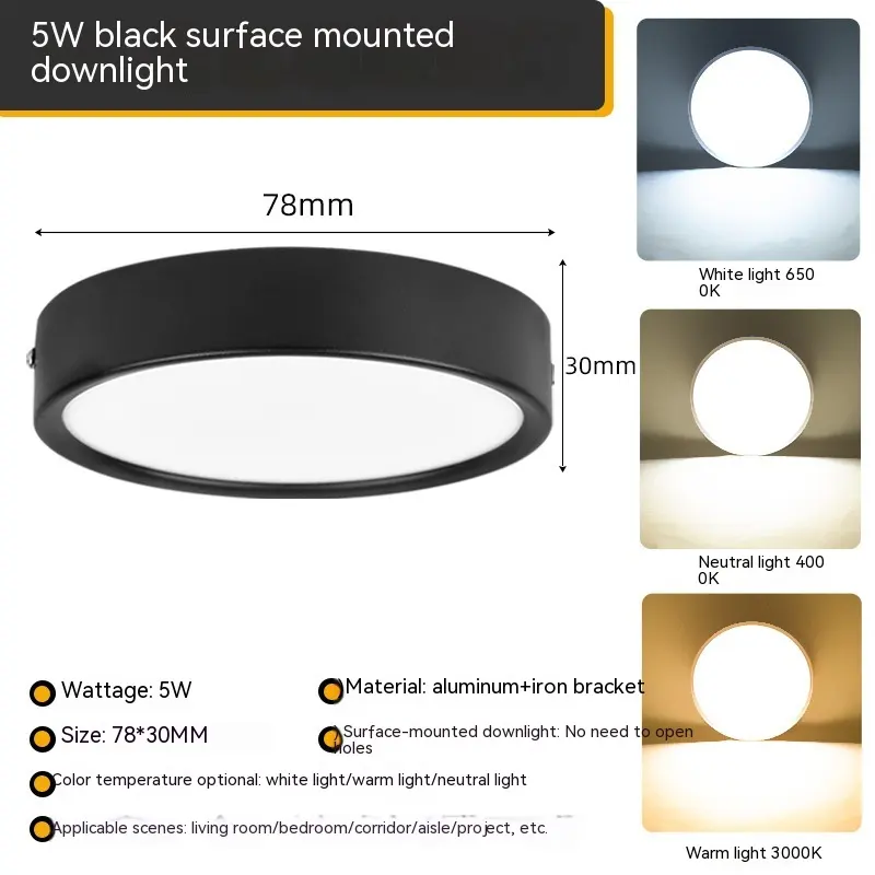 Ultra-thin Household Folding Punch Free Led Surface