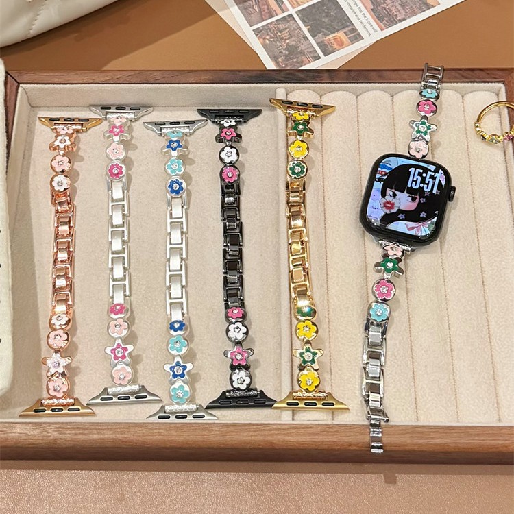 New Floral Metal Watch Strap