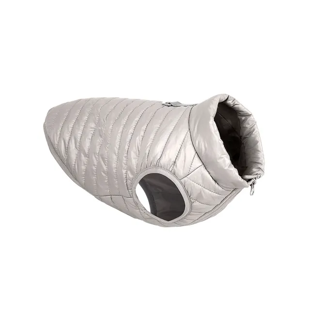 New Pet Dog Clothing Autumn And Winter Full Nylon Zipper Puppy Jacket Dog Clothing Silver - Shop at LoveMi