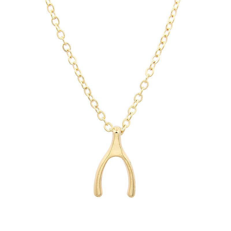 Horseshoe Pendant Lucky Forkbone Fashion Necklace