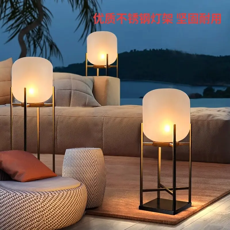 Outdoor Floor Lamp, Courtyard Standing Festive Decorative