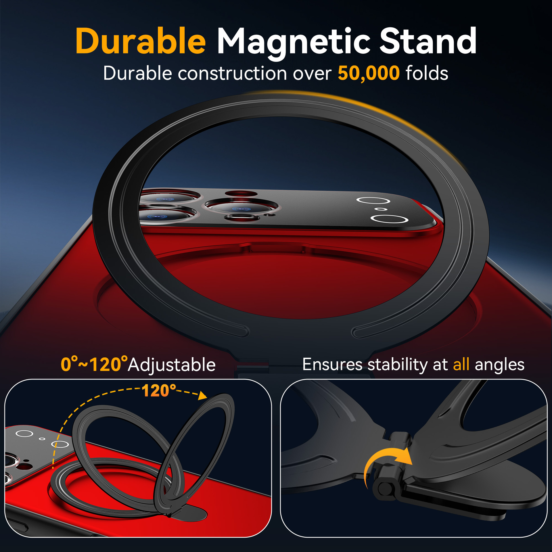 Large-screen Magnetic Bracket Phone Case With A Skin-like Finish And Drop-resistant Design