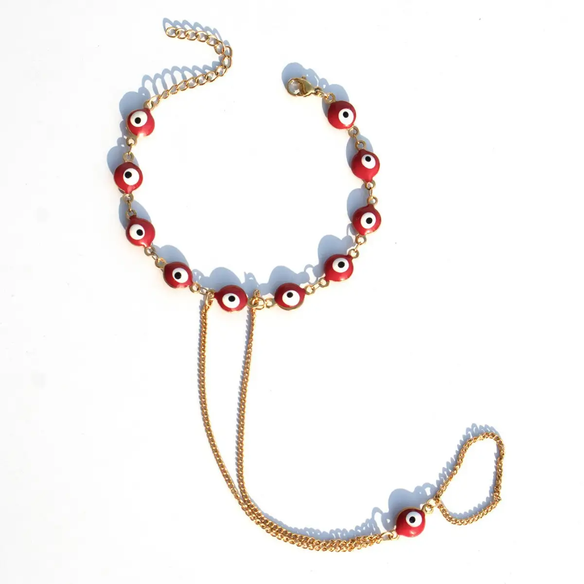 Women's Titanium Steel Round Eyes Lucky Mitten-type Bracelet
