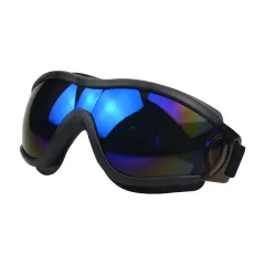 Pet Glasses Dog Outdoor Windproof Sand-proof UV Goggles Medium Large Dog HD Colorful Glasses - Black Frame Blue Lens - View 1