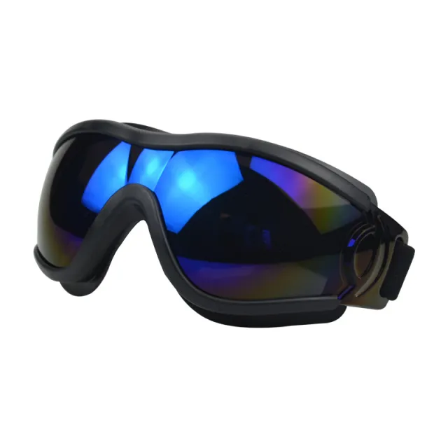 Pet Glasses Dog Outdoor Windproof Sand proof UV Goggles Medium Large Dog HD Colorful Glasses Black Frame Blue Lens - Shop at LoveMi