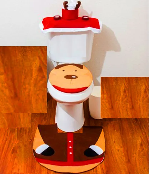 Christmas Style Printed Bathroom Toilet Set – image 2