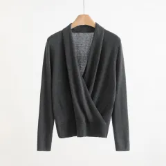 Women's Design Sense Simple Temperament Top Fashion - Dark Grey - View 1