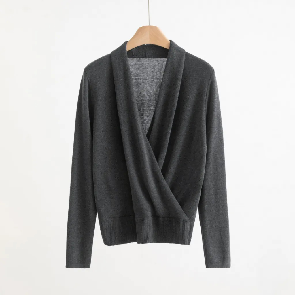 Women's Design Sense Simple Temperament Top Fashion - Dark Gray