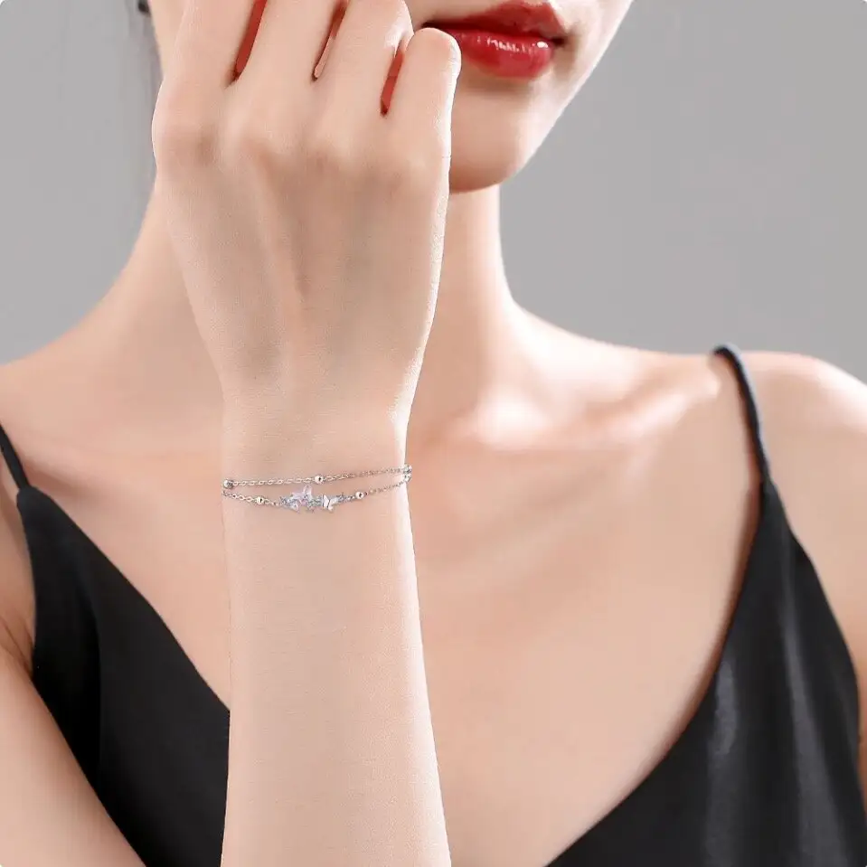 Butterfly Double-layer Bracelet Women's Fashion Exquisite