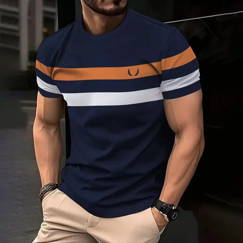 Loose Mesh Breathable Short Sleeve Round Neck T-shirt Simple