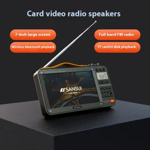 Home Elderly Radio Full Band Bluetooth Speaker HD Video