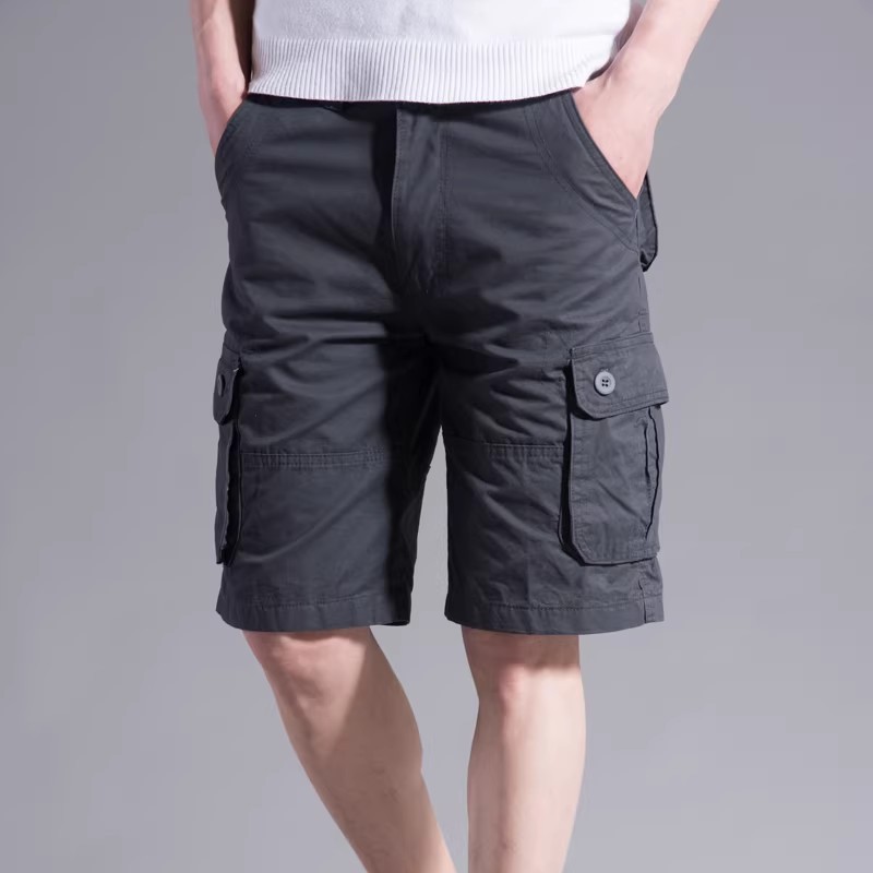 Mens Loose-Fit Cargo Shorts With Multiple Pockets