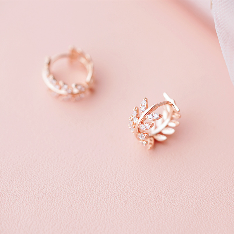 All Matching Graceful Olive Branch Sterling Silver Women's Fashion Earrings