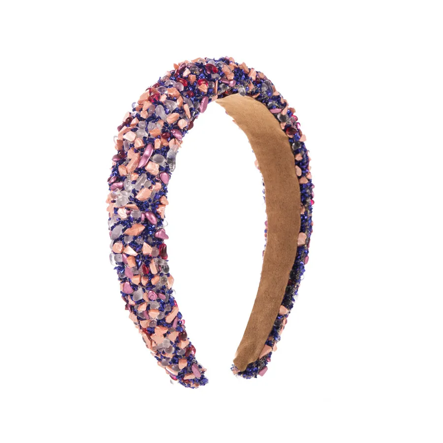 Fashion New Baroque Colorful Headband For Women - Blue Color