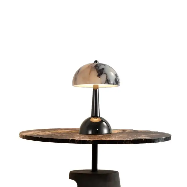 Baogeli Marble Table Lamp Personalized And Creative Mushroom-shaped With Touch Sensor