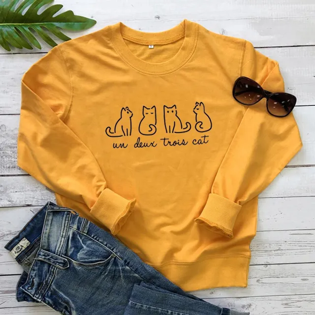 Fashionable Casual Round Neck Sweater Yellow And Black Characters - Shop at LoveMi