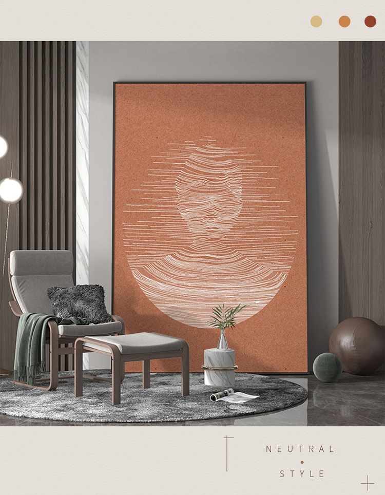 Title 2, Entrance Orange Background Wall Painting